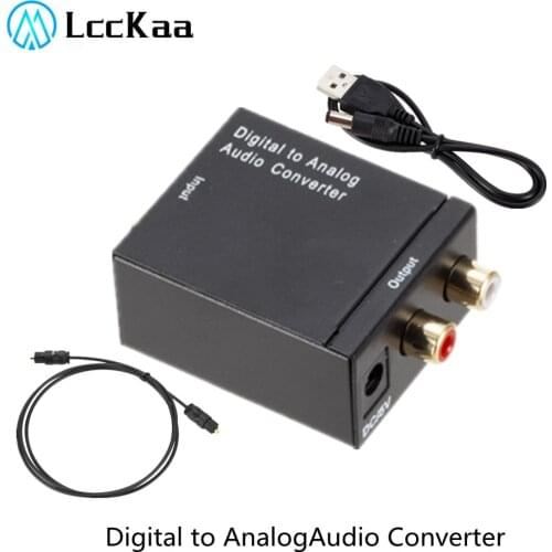 Digital to Analog Audio Converter Digital Optical CoaxCoaxialToslink to Analog RCA L/R Audio Converter Adapter Amplifier
