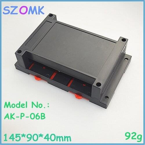 Diy electronic plastic housing (4 pcs) 145*90*40mm black 2014 new electronic box electronic project box din rail enclosure