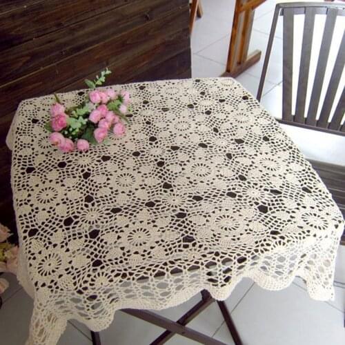 Cotton Mat Handmade Crocheted Lace Doilies Flower Shape Coasters Cup Mug Pads Home Coffee Shop Table Decoration Crafts