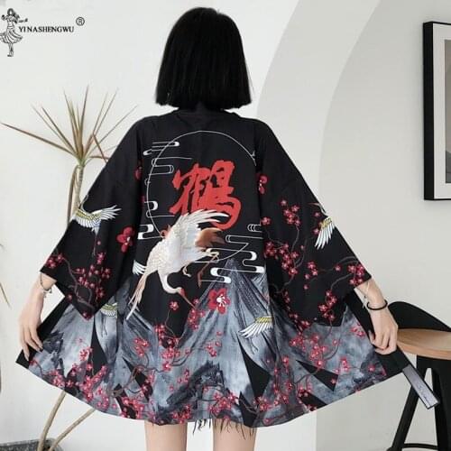 Kimonos Woman Men 2020 Japanese Kimono Cardigan Cosplay Shirt Blouse For Women Japanese Yukata Female Summer Beach Couple Kimono