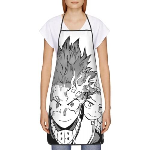 My Hero Kitchen oil resistant wreath Anime Harajuku kitchen aprons Cooking accessories for Women 72*52cm