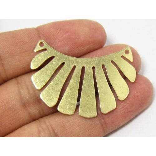 Brass necklace chain connector 41x29mm Raw brass necklace findings -6pcs R662