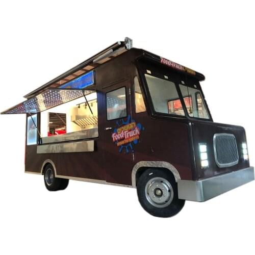 Hot Sales Fried Chicken mobile Electric Fast Food Truck Stainless Steel Van Beverage Kisok with Fully Kitchen Equipment