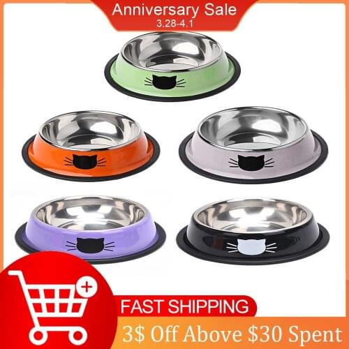 Dog Cat Thick Non-slip Bowl Raised Height Elevated Container Water Anti-leak Bowl Anti-leak Drinking Bottle Pet Supplies