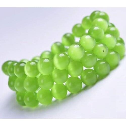 Green Cat Eye Layered Bracelets Handmade For Women Beads Charms Jewelry Making Fashion Decoration Couple Gifts