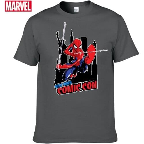 Marvel The Avengers Spider Man t shirt Comfortable Breathable 100% cotton Fashion clothes for teens Tops Man summer clothes #89