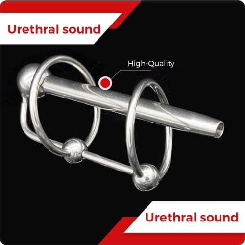 BDSM CBT Male Torture Penis Ring Lock Chastity Belt Device Catheter Sound Stainless Steel Adult GAY 18+ Outdoor Sex Toy for Men