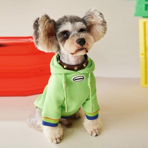 Pet Dog New Brand Green Earth Cotton Sweatshirt Teddy Schnauzer Bichon Thin Style Small Size Puppy Dog Clothes
