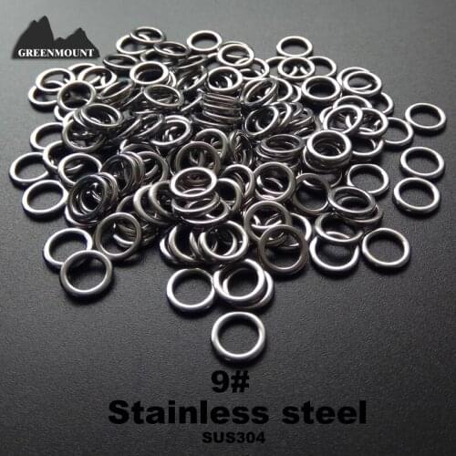 Wholesale 8#/9#/10#/12# fishing single rings stainless steel fishing connectors