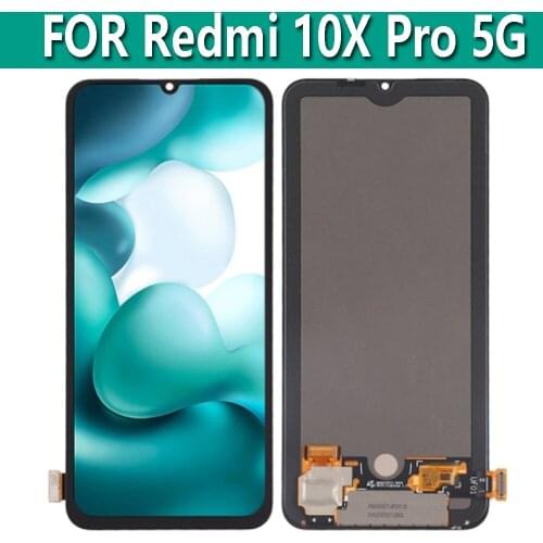 Original AMOLED 6.57" For Xiaomi Redmi 10X Pro 5G M2004J7BC LCD Display Touch Digitizer Screen Assembly Replace