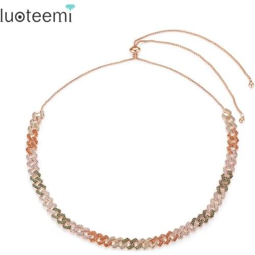 LUOTEEMI Rope Chain Necklace Hip Hop Classic Design Fashion Accessories Jewelry for Women Party Christmas Gifts Colar Feminino