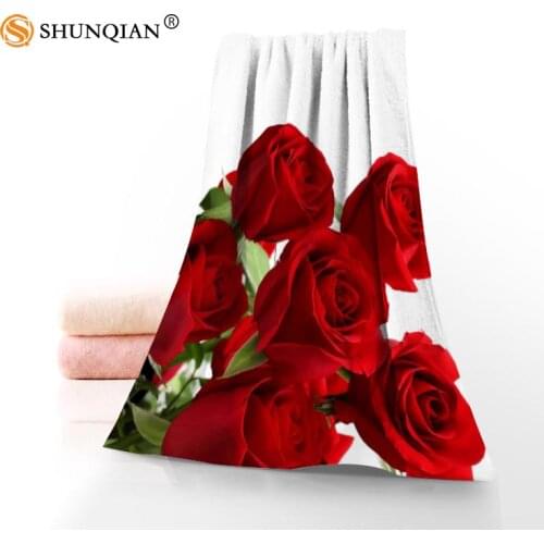 Customize All Flowers And Rose 35x75cm Daily Exercise Fitness Fast Dry Face Microfiber Towel
