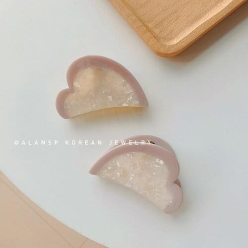 Simple fashion love large hair clip Acetate multicolor hair clip Japanese and Korean personality clip hair accessories