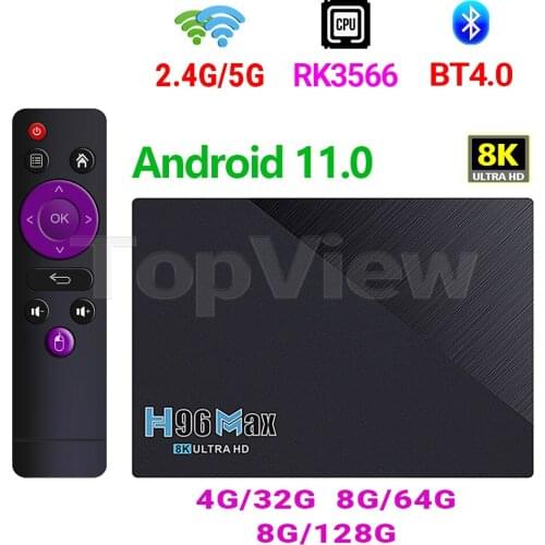 RK3566 Android 11 H96 MAX 3566 Media Player 2.G/5G Dual Wifi LAN 1000M BT4.0 4K HD Keyboard Set Top Box TV Box 8GB/4GB 2021 New