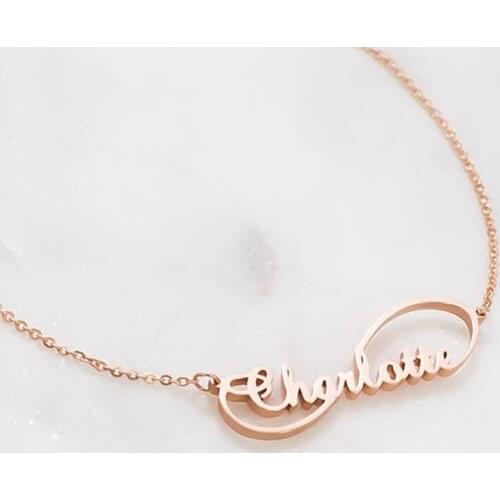 Romantic Gift Stainless Steel Custom Personalized Name Choker Gold Color Handwriting Signature Customized Necklace Jewelry