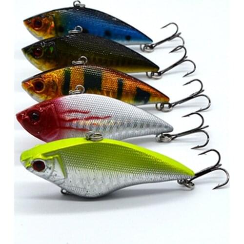 7cm/2.76in 11g/0.39oz Hard Fishing Lure VIB Rattlin Hook Fishing Sinking Vibra Rattlin Hooktion Lures Crank Baits #A8