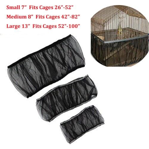 S/M/L Bird Net Network Soft Shell Nylon Birdcage Mesh Guard Covers Shell Skirt Decoration Black 3
