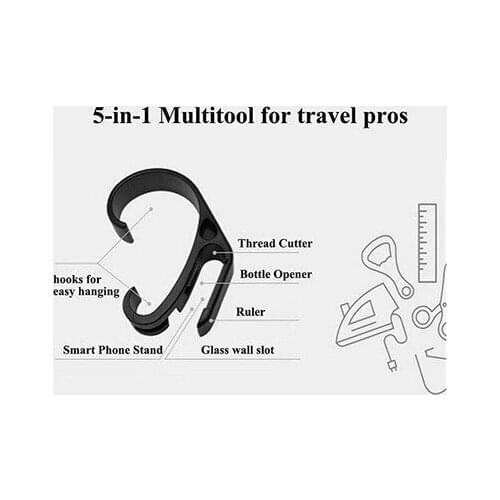5 in 1 Steam WitClip Most Advanced Multitool For Travel Pros Outdoor Tool Get Rid Wrinkles for Hotel Hanger all shower types