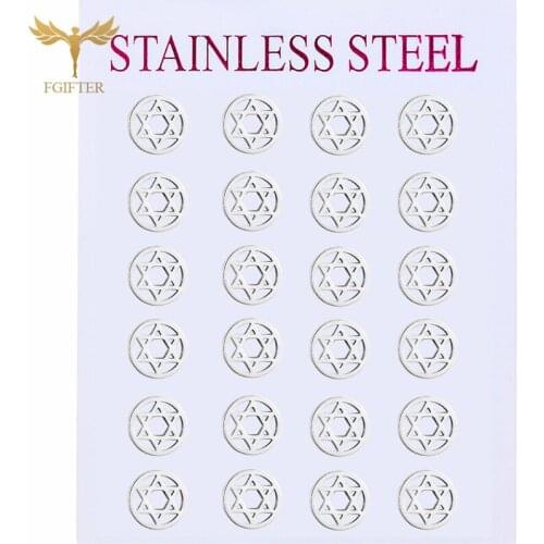 Star of David Stud Earrings Stainless Steel Woman Accessories Symbol Guardian Woman Ancient Religious Sign Geometric Jewelry