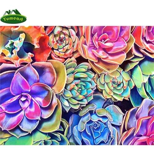 Plant Succulent Diamond Embroidery 5d Diy Diamond Painting by Number Full Square Drill Cross Stitch Still Life Rhinestones Kits