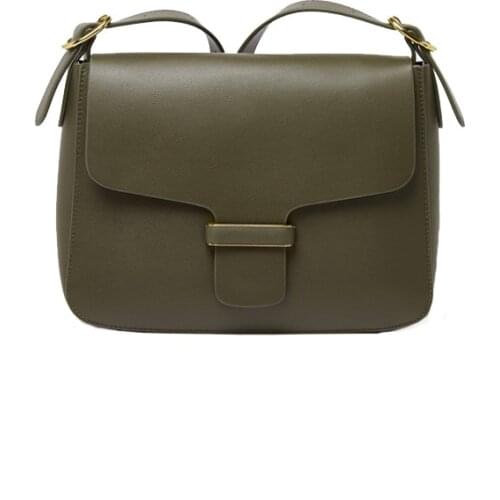 Genuine Leather Handbags Niche Design Shoulder Messenger Tofu Bag In Fashionable Large Capacity Underarm Bag Fashionable Purses