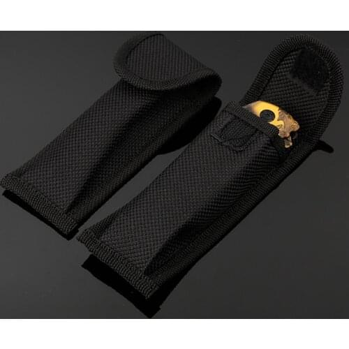 1pcs universal nylon knife cover outdoor knife set folding knife nylon sleeve black nylon bag folding knife set