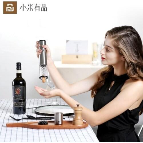 Youpin Smart Electric Wine Bottle Opener Set Stainless Steel Quick Decanter Bottle Cork Whisky Wine Decanter