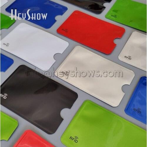 1000pcs RFID Blocking ID Credit Card Holder Protector Anti Scan Case Secure Sleeves Aluminium Foil Shield Bag Degaussing Proof