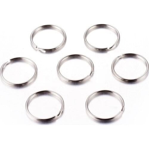 100pcs Iron Split Key Rings Clasp Platinum Color for Jewelry Making Accessories Findings 15 20 24 25mm