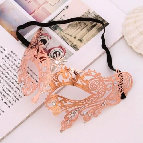 Women Hollow Metal Masquerade Face Mask Princess Prom Party Props Costume Halloween Masquerade Mask Women Sexy