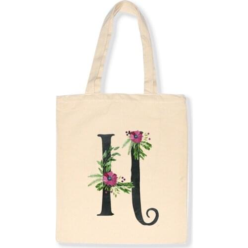 Kawaii Bags for Women Vintage Flowers Harajuku Foldable Shopping Bags Letter Print Package Canvas Tote Reusable Cloth Handbag