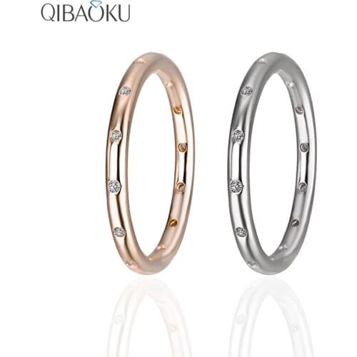 925 Sterling Silver Inlaid With Cubic Zircon Customize Ring Simple Multi-color Female Hot Fine Jewelry Wedding Lover Gift