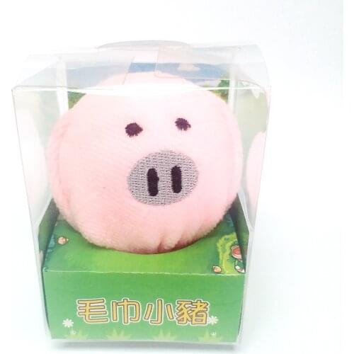 1 box Animal piggy Washcloth Towel Cake Shape Gift Soft Cute for Wedding Birthday Party gift Couple favors loot Goot