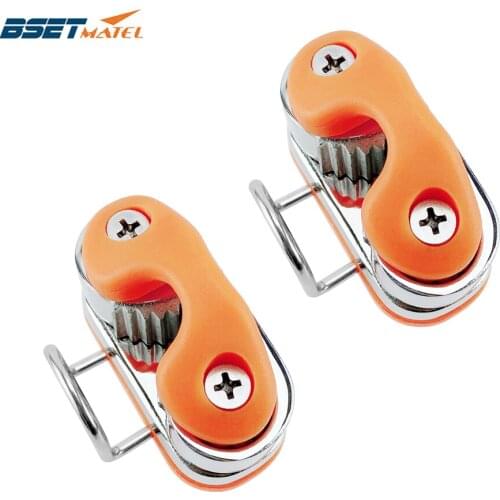 2PCS 316 Stainless Steel Ball Bearing Cam Cleat Pilates Equipment Marine Boat Fast Entry Rope Wire Fairlead Sailing Accessories