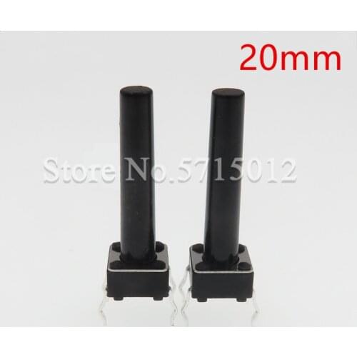 200pcs Push Button Switch Tactile Switches Tact Switch 6x6x20mm micro 4pin copper feet black