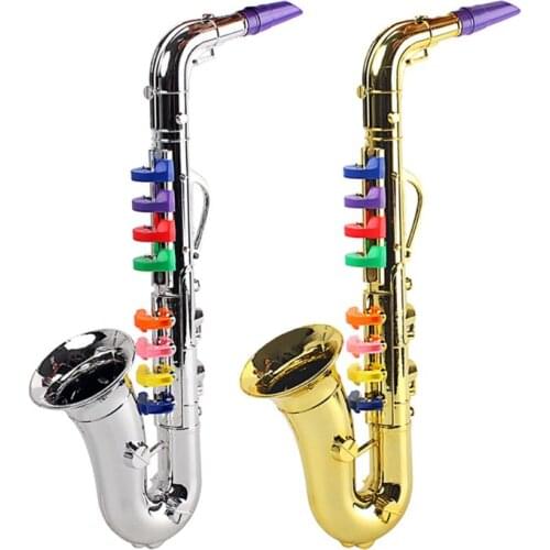 2021 Top Simulation 8 Tones Saxophone Trumpet Children Musical Instrument Toy Party Props