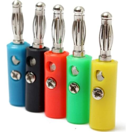 Best Promotion 4cm Nickel Plated Banana Jack Plug For Binding Post Speaker Meter Test 5 Color Electrical Supplies