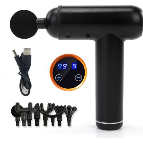 8 Heads & 99 Speeds Handheld Muscle Massage Gun Percussive Deep Tissue Massage Gun Body Neck Pain Massager Fascia Gun