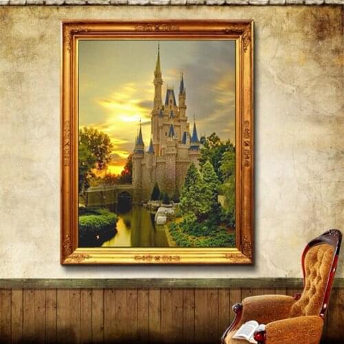 Diamond Embroidery Diy Diamond Painting Cross Stitch Kits Diamond Mosaic Castle Full Square Diamond Embroidery CS066