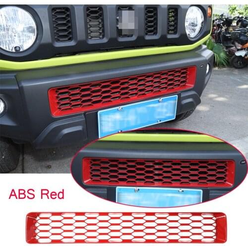 Car Accessories ABS Front Bumper Grill Frame Bumper Trim Grill Mesh Decoration Front Bumper Grill Cover For Suzuki Jimny 2019