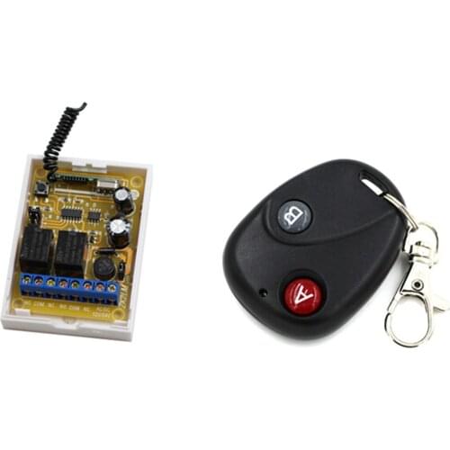 Newest DC 12V 24V 2CH Wireless Remote Control Lighting Switch Receiver with 2Keys Transmitter for Gate Garage Door Lamp Windows