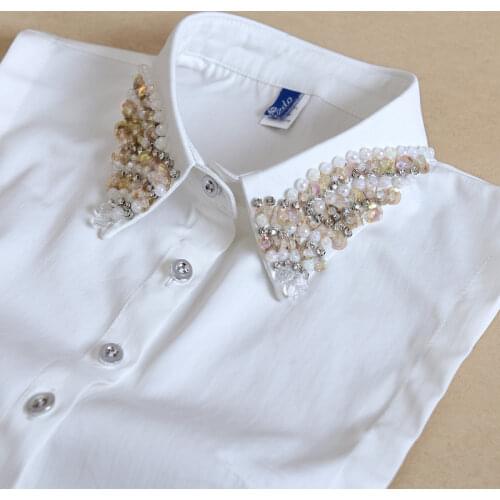 Handmade Beads Fake Collars for Women Necklace False Collars Sweater Decorative Blouse Tops High Quality Detachable Collar