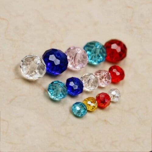 4x6mm 50pcs Glass Beads Wheel Crystal Beads For Jewelry Making Necklace Bracelet DIY Jewelry Findings