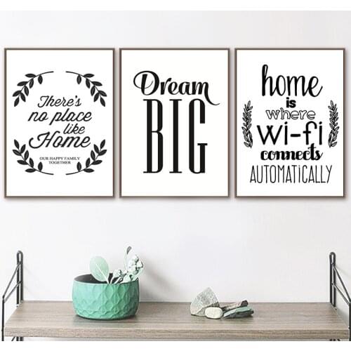 Dream Big Little One Quotes Nursery Wall Art Print Minimalist Canvas Painting Decorative Picture Nordic Girl Bedroom Decoration