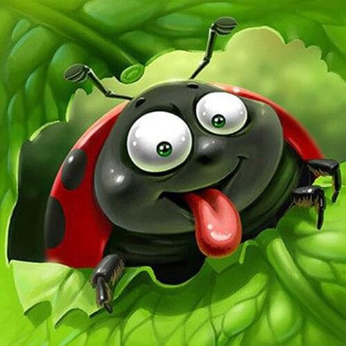 Home Decoration Full Square 5D DIY Diamond Painting ladybug Diamond Embroidery Cross Stitch Picture Of Rhinestones