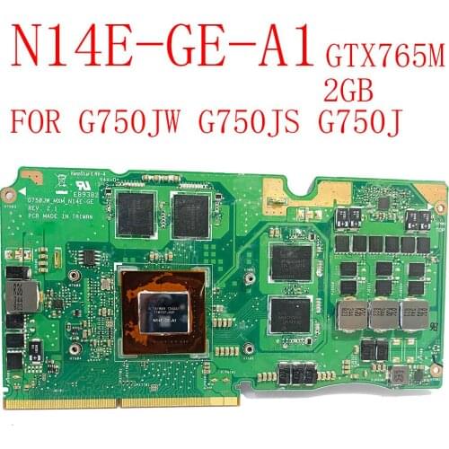 G750JW GTX 765M 2GB GPU Graphic Card GPU For Asus G750JS G750J G750JW laptop motherboard REV 2.1 VGA board N14-GE-A1 100% Tested