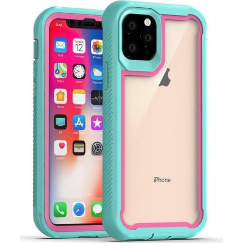 IPhone 11 Pro max 12 mini x xr xs max 6 8 7 Plus SE 360 Full Body Silicon Colorful TPU Bumper Hybrid Anti Shock Armor Phone Case