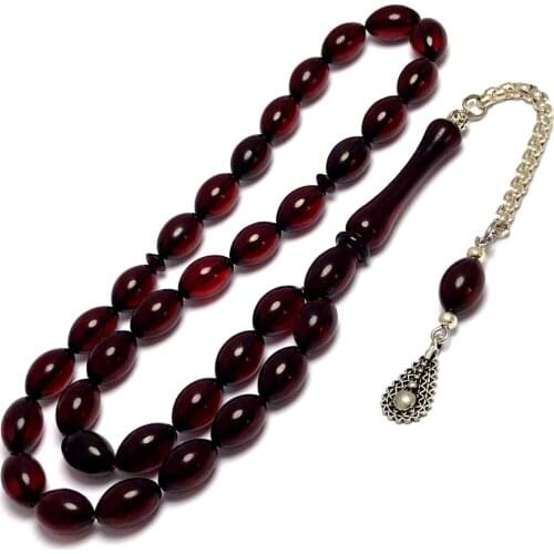 Islamic Tasbih Muslim Rosary Beads 33 Prayer Rosary For Men Bracelet For Men Accessory amber oltu amber stone Handmade Turkey
