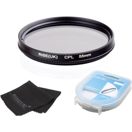 55/58/62/67/72/77mm Circular Polarizing CPL Filter+ case +cloth for Canon nikon pentax sony camera