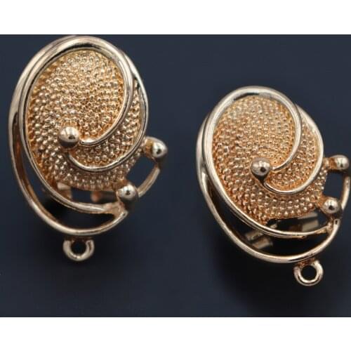 Metal Earrings Connector Linkers Charms Base Findings DIY African Women Statement Dangle Tassel Hanging Earring Making